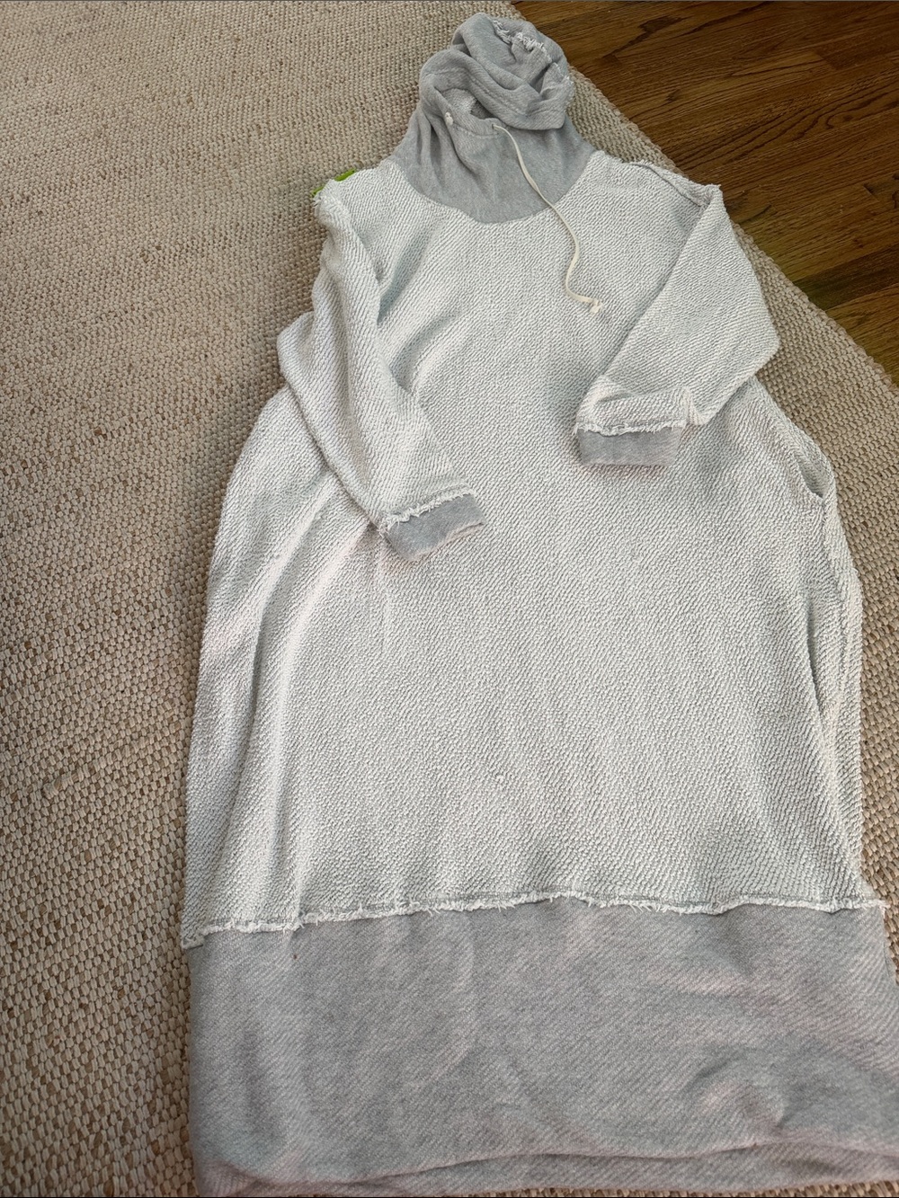 FP Movement by Free People Light Gray & Heather Knit Cowl Sweater Dress